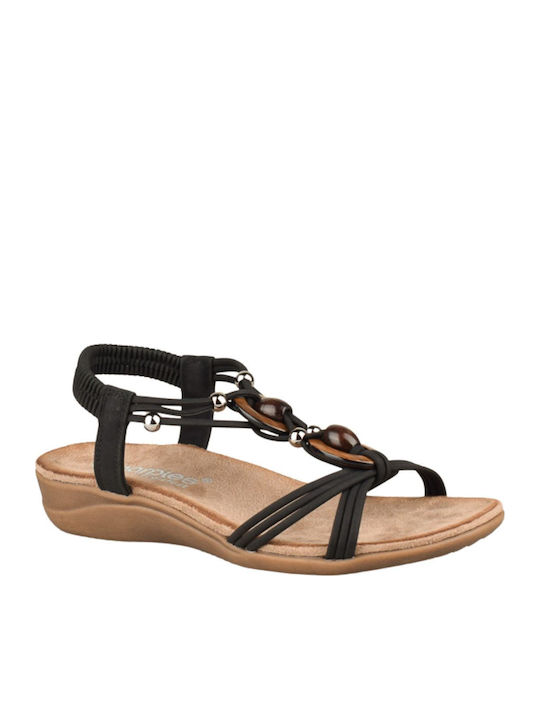 Amarpies Women's Anatomic Black Sandals