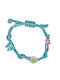 Kinderarmband Mädchen Emaille Swarovski Baumwolle Makramee Kordel & Blume Schmetterling Woofie 0230358601/swarovski Weiß Baumwolle Blau Blume Makramee Schmetterling Bunt Fiögkön Silber 0230358601