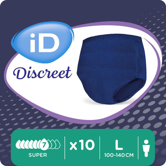 iD Incontinence Underwear Large In Black Colour 10 Units