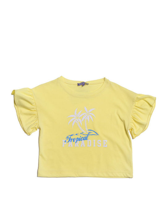 Kids Short-Sleeved Yellow Top