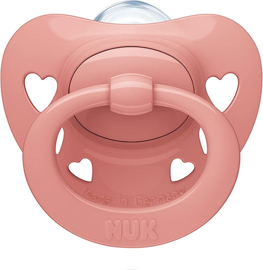 Nuk Signature Orthodontic Silicone Pacifier with Case Pink for 0-6 Months