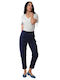 Dunkelblaues Baumwollhose für Damen