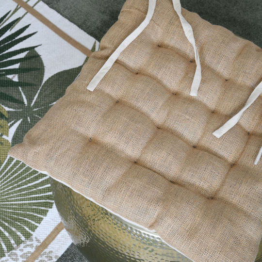 Garden Chair Cushion Cambodge Ecru 38x38cm