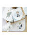 Borea Boy Swaddle Blanket Pique White 80x80cm