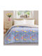 Kids Sherpa Comforter Fluorescent Single Dinosaurs Multicolour 160x220cm