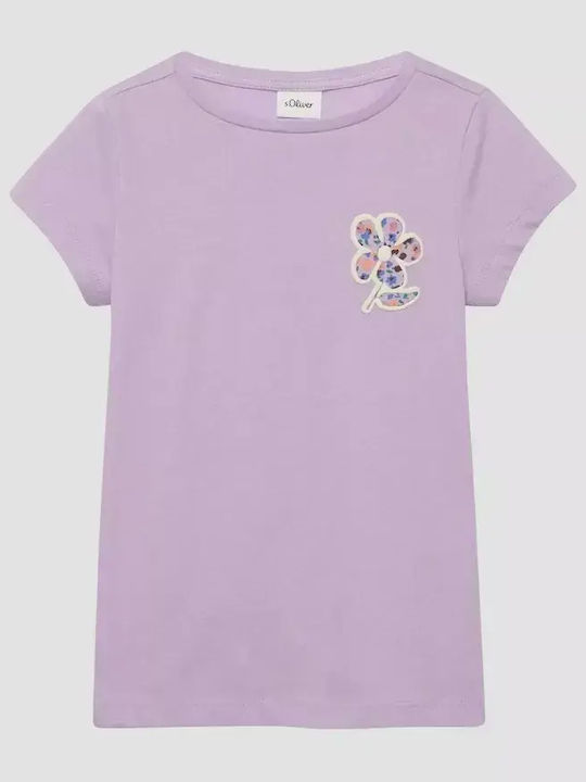 Kids Short-Sleeved Blouse Lilac