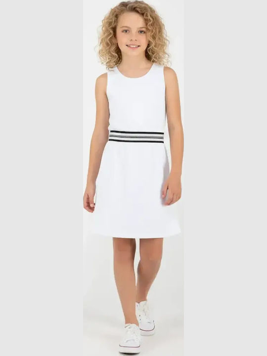 Joyce Girls Sleeveless White Dress