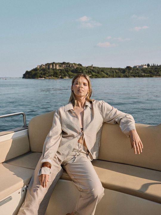 Aruelle Καλοκαιρινό Γυναικείο Σετ Πιτζάμας Glowing Beige