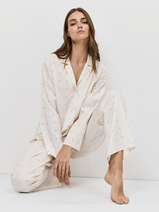 Aruelle Summer Women's Pyjama Set Cream