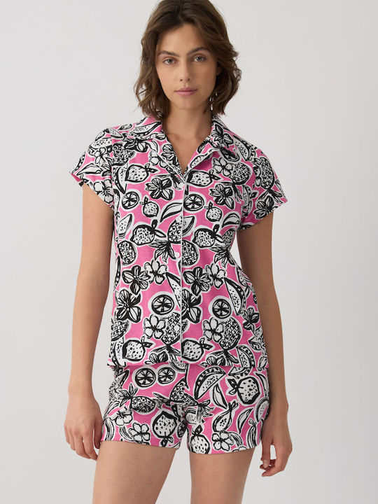Minerva Summer Women's Pyjama Set Fuchsia