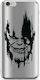 Marvel Electronics Thanos Back Cover Silver Pattern 004 (Galaxy A6 2018)