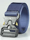 Men's Belt Made of Artificial Leather Blue