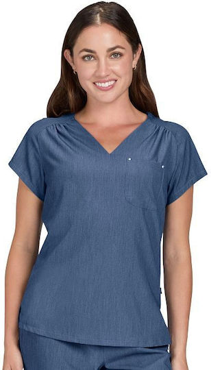 KOI USA Up And Going Female Medical Blouse Blue