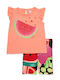 Kids Set with Leggings Summer 2pcs Red