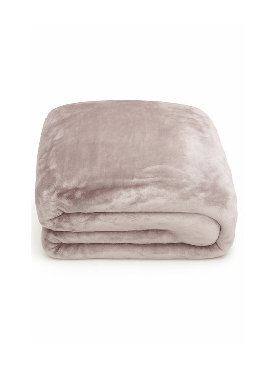 Velvet Одеяло Кадифе Υπέρδιплο 220x240 см Бежов...