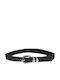 Wide Elastic Women's Black Belt