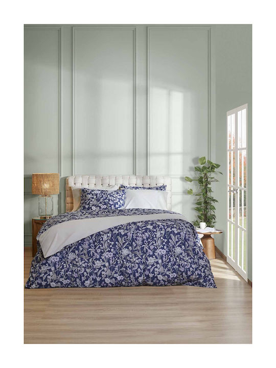 Aigaion Set Bed Sheet with 2 Pillowcases Super-Double with Rubber Hugger 160x200+35cm 3 (3 Pieces)
