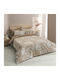 Charalambidis Textiles Όαση Σετ Σεντόνια Υπέρδιπλα 220x260εκ. Μπεζ (4τμχ)