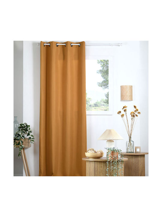 Vorhang mit Grommets Milton Senf 135x240cm