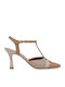 Leather Heels With High Brown Heel