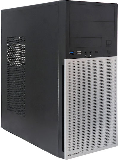 Powertech PT-1563 Midi Tower Computergehäuse Schwarz