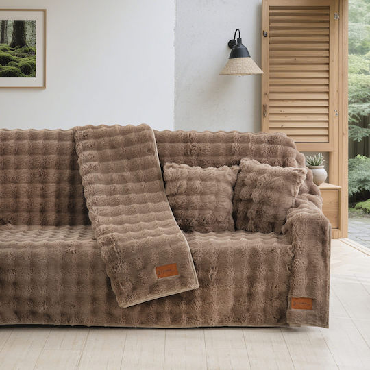 Armchair Throw P180xW160cm Taupe Armchair Throw P180xW160cm Taupe
