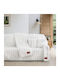Sofa Throw 2 Seater Fur 180x250cm White