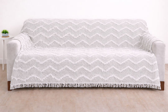 Throws Set 3 Pcs Chenille Gray