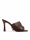 Mules with Heel in Brown Colour