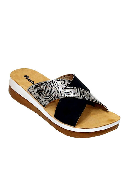 Women's Platforms in Slipper Style Black FT18-Black