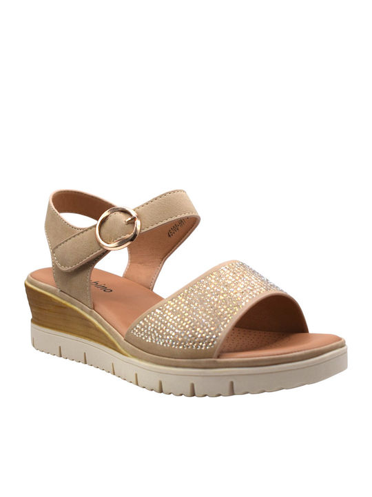Anatomische Damenplattformen Beige