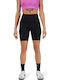 Women's High Waist Activewear Shorts Black