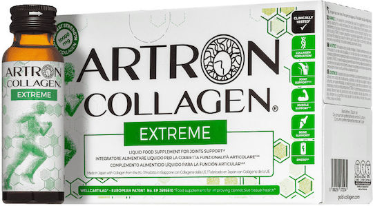 Colagen Marin Hidrolizat 10.000 Mg Articulații Mușchi Oase Artron Gold Collagen Extreme 10 Fiole X 50 Ml