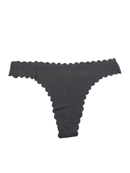 Hand's Foner Γυναικείο String χωρίς Ραφές Μαύρο