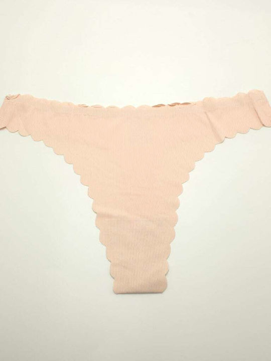 Hand's Foner Γυναικείο String χωρίς Ραφές Σομόν