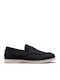 Suede Men's Loafers in Black Colour