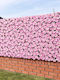 Bakaji Synthetic Artificial Fence 1 x 3 Meters Roll Durable Net Pink Flowers 02001923