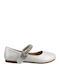Kids Pumps & Ballerinas Anatomic With Hoop & Loop Closure White