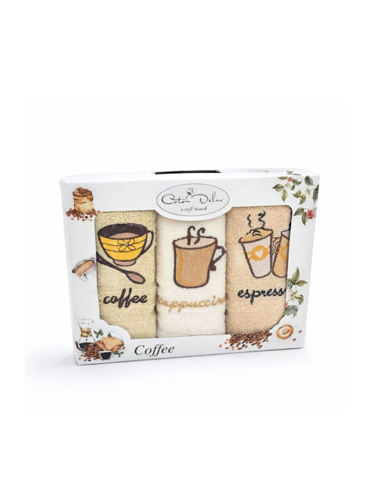 Coton Delux Prosop De Bucătărie În Culoare Maro 30x50cm 3 Bucăți