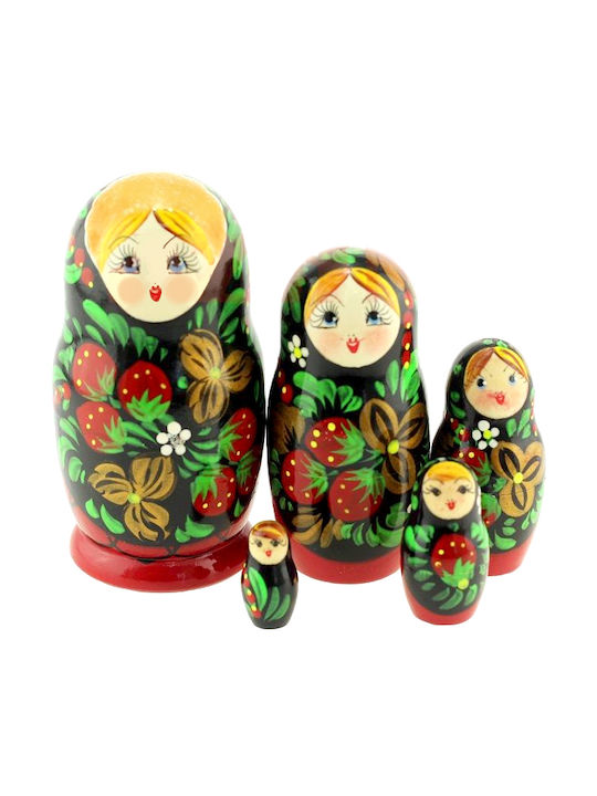 Azhna Decorative Porcelain Doll Made of Wood 10.5cm