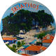 Glass Magnet 34mm Skiathos Landscape