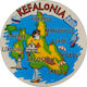 Μαγνητάκι Γυάλινο 34mm Χάρτης Κεφαλονιάς