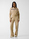 Women's Sweatshirt Cardigan Beige