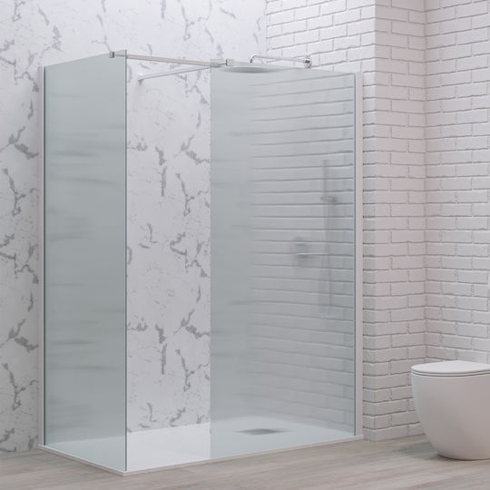 Karag Walkin 2 Фиксирана Страна Душ 90x200cm Панфлейта Бял 5206836663166