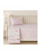 Set Baby Crib Flannel Fitted Pink Sheets 70x140cm 3 Pieces