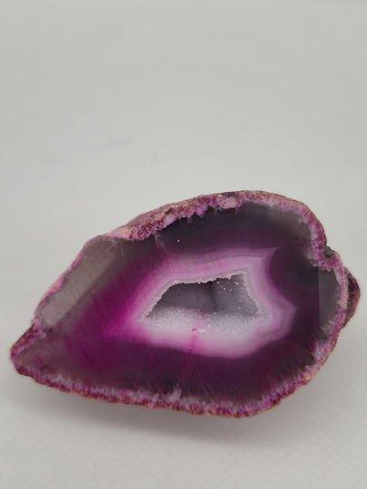 Pink Agate Geode 182g Natural Crystal Decoration