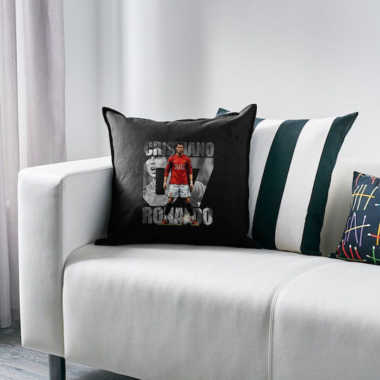 Koupakoupa Kinder Wurfkissen Cristiano Ronaldo Schwarz 100% Baumwolle Mit Füllung 50x50cm Koupakoupa Kinder Wurfkissen Cristiano Ronaldo Schwarz 100% Baumwolle Mit Füllung 50x50cm