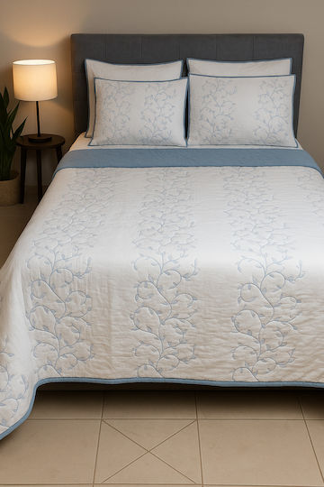 Κουβερλί Σετ Υπέρδιπλο White 220x240cm 3τμχ