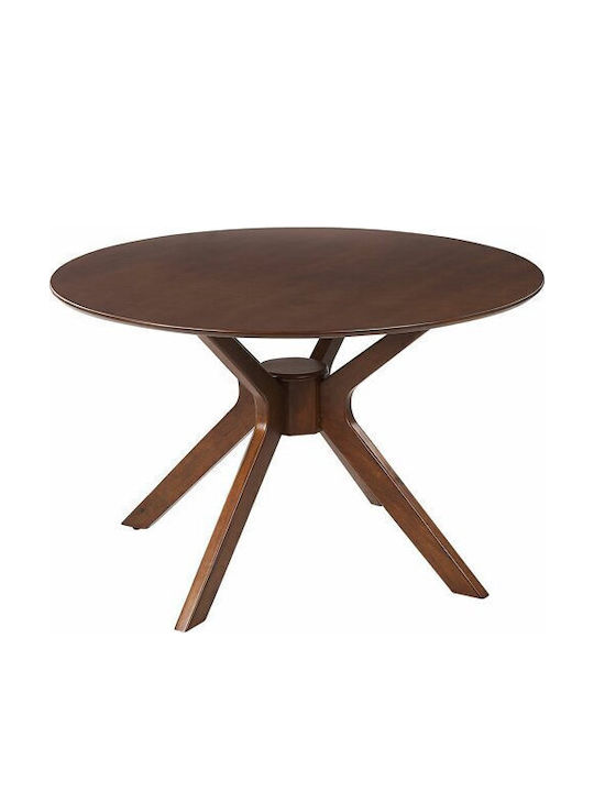 Berwyn 1447 Round Extendable Wooden Table Dark Wood 75x75cm