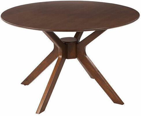 Berwyn 1447 Round Extendable Wooden Table Dark Wood 75x75cm